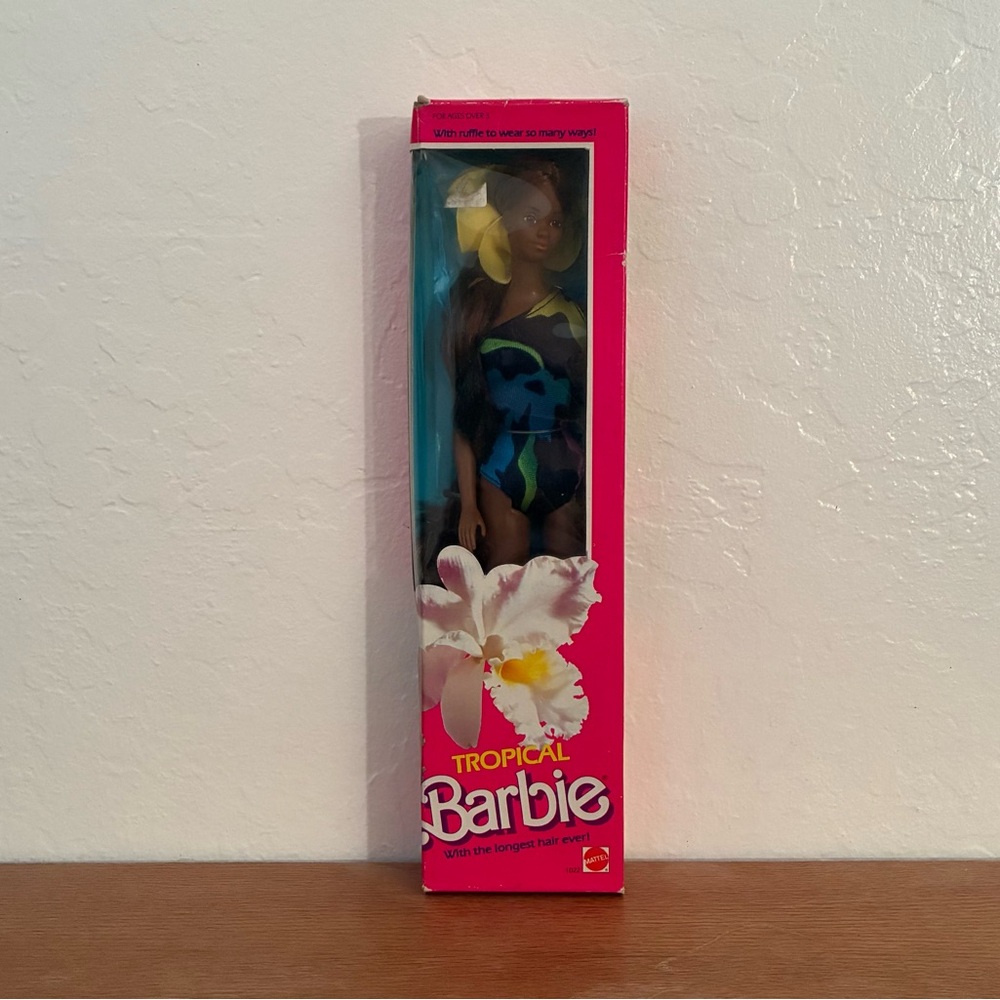 Vintage 1985 Tropical Barbie Doll African American NRFB